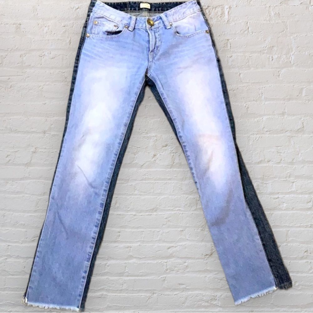 RODEO Crowns denim jeans unique style light wash in front and dark in back